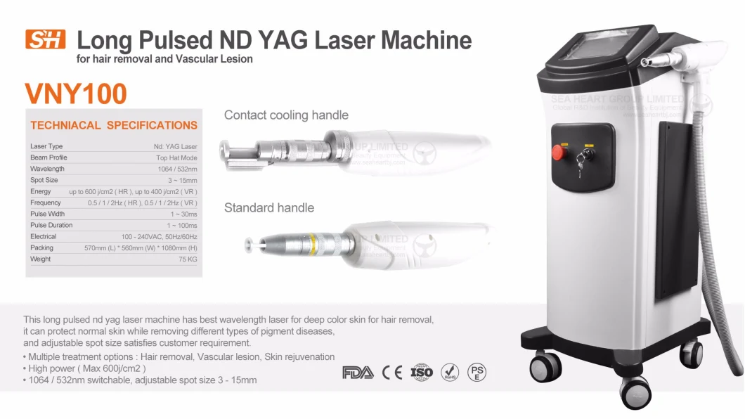 Best Price Long Pulsed ND YAG Laser Machine for Tattoo Removal Machine