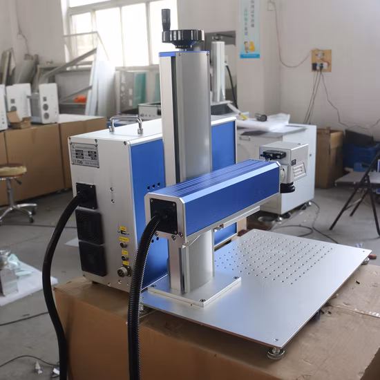 2023 새로운 디자인 10W/20W/30W/50W/100W 미니 휴대용 금속 섬유/CO2 UV Raycus/Max/Ipg Jpt/Mopa 레이저 마커 조각사 에칭 마킹 기계 가격