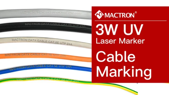 와이어 케이블용 3W 5W UV 온라인 비행 레이저 마킹 머신